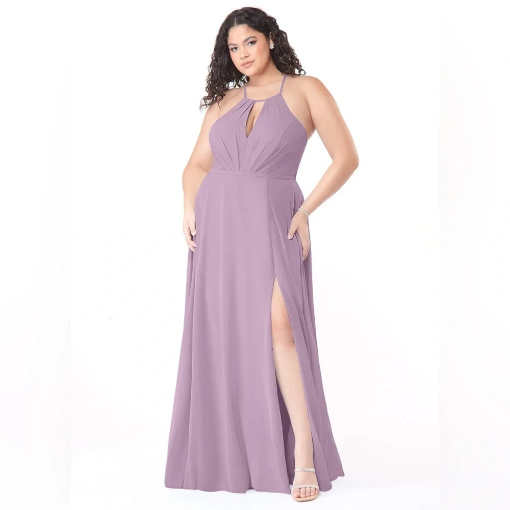 Azazie | Evaleen Bridesmaid Dress | Size A22 | Wisteria - Picture 2 of 9